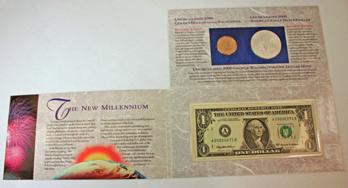 Millennium Coin and Currency Set unfolded