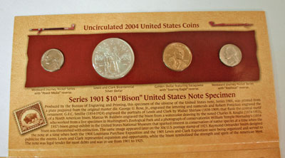 Lewis and Clark Coin and Currency Set coins obverse