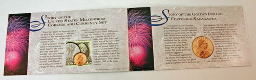 Millennium Coin and Currency Set Booklet pages 1 and 2