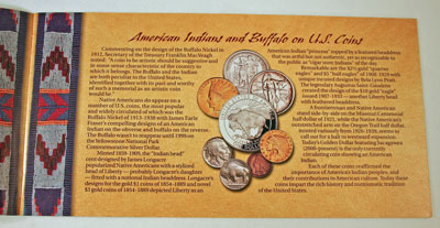 American Buffalo Coin and Currency Set Booklet page 2
