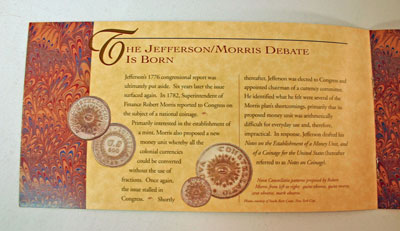 Thomas Jefferson Coin and Currency Set Booklet page 3 Thomas Jefferson Coin and Currency Set Booklet page 3