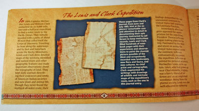 Lewis and Clark Coin and Currency Set Expedition Booklet page 4 Lewis and Clark Coin and Currency Set Expedition Booklet page 4
