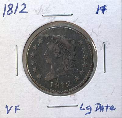 1812 Large Date Large Cent Coin obverse