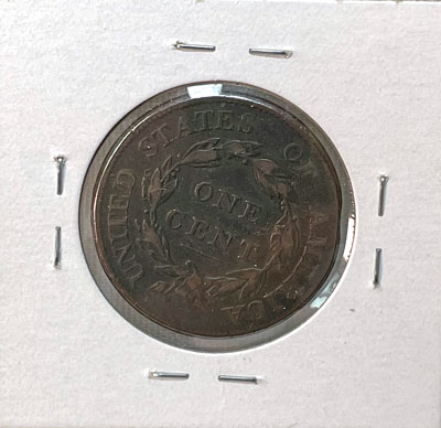 1812 Large Date Large Cent Coin reverse