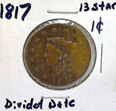 1817 one cent coin obverse