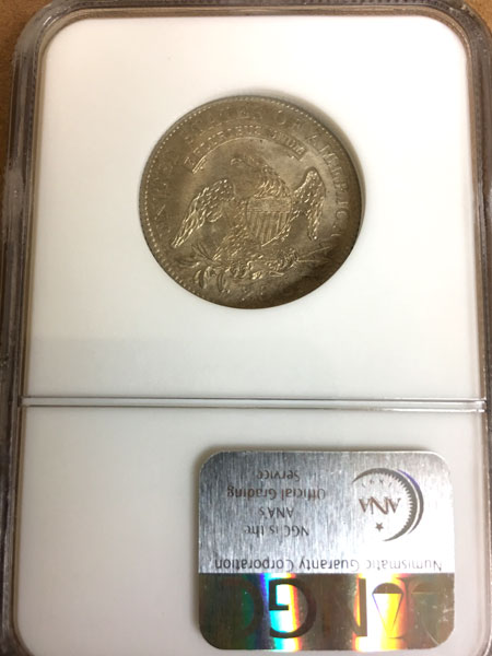 1818 Capped Bust Silver Quarter Dollar NGC MS-65 reverse