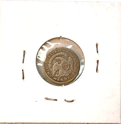 1835 Half Dime Coin reverse 1835 Half Dime Coin reverse