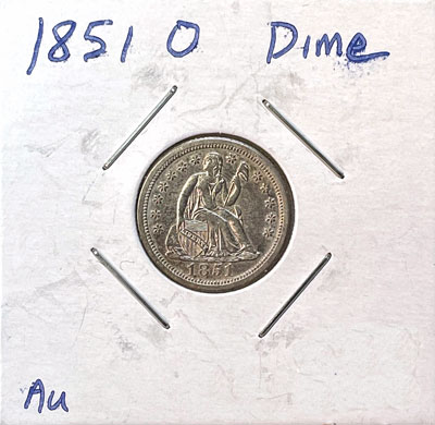 1851-O Ten Cent Coin obverse