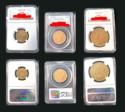 1870 rare gold Carson City Mint coins 1870 rare gold Carson City Mint coins