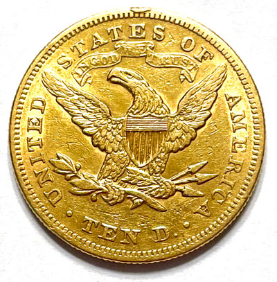 1879 Gold Eagle Ten-Dollar Coin - reverse