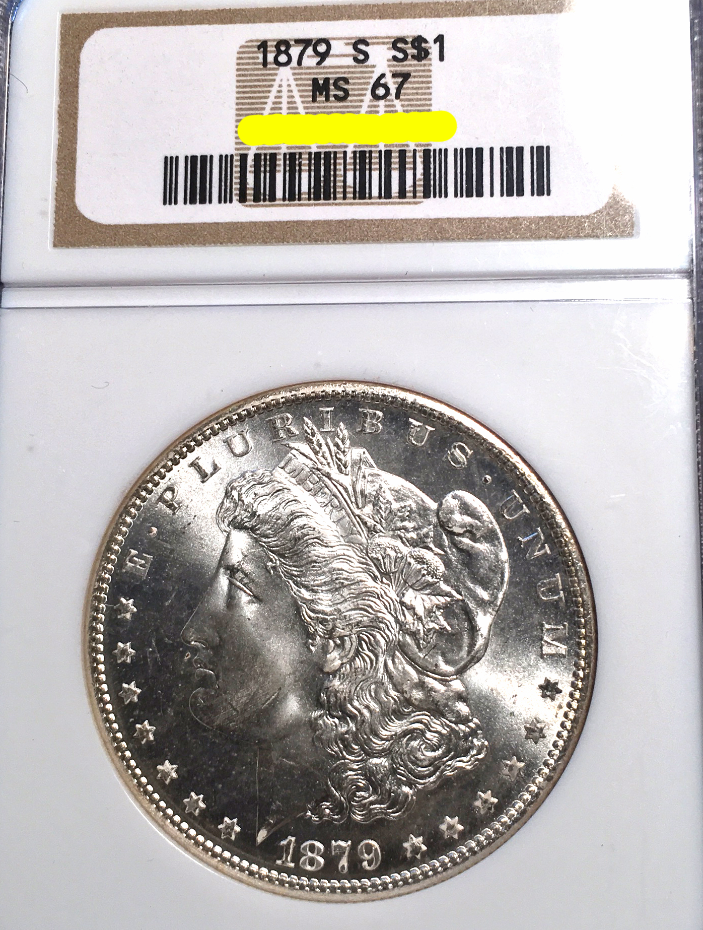 December 2016 Coin Show 1879 S Morgan Dollar MS-67 NGC