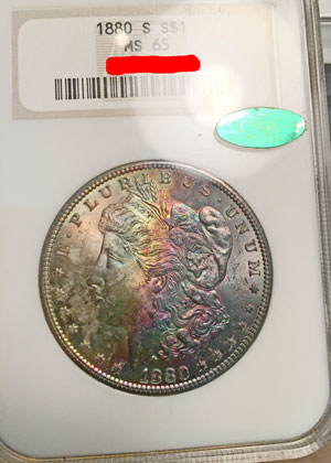 1880-S Morgan Silver Dollar Coin MS-65
