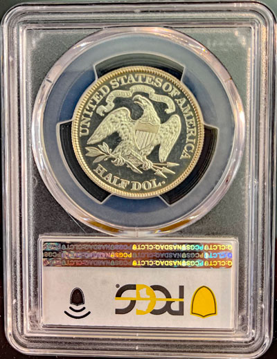 1882 Liberty Seated Silver Half Dollar Coin PCGS PR64+DCAM reverse