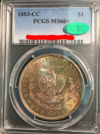 1883 CC Silver Dollar Coin PCGS MS-66+
