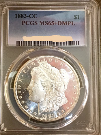 Morgan Dollar 1883-CC PCGS MS-65+DMPL