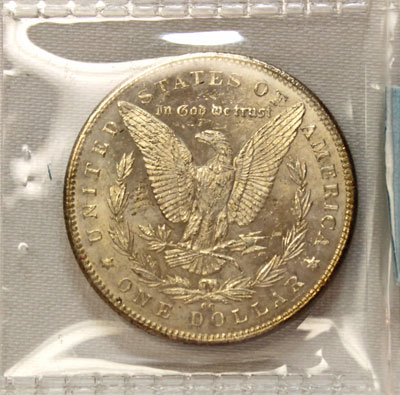 1891 CC Morgan Silver Dollar Coin reverse