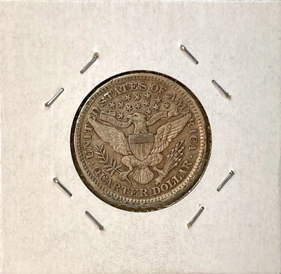 1898 Quarter Dollar Coin reverse