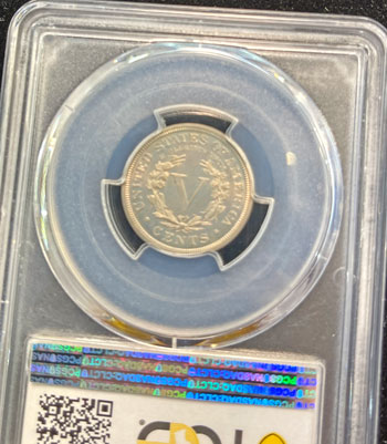 1912 Proof Liberty Head Five Cent Coin PCGS PR 67+ reverse