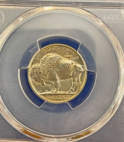 1914 Buffalo Five-Cent Coin PCGS PR-66+ reverse
