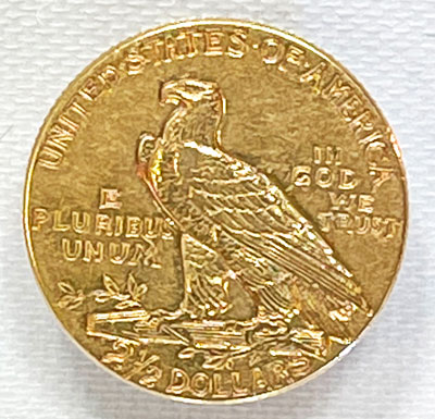 1914 Gold Quarter Eagle Coin reverse