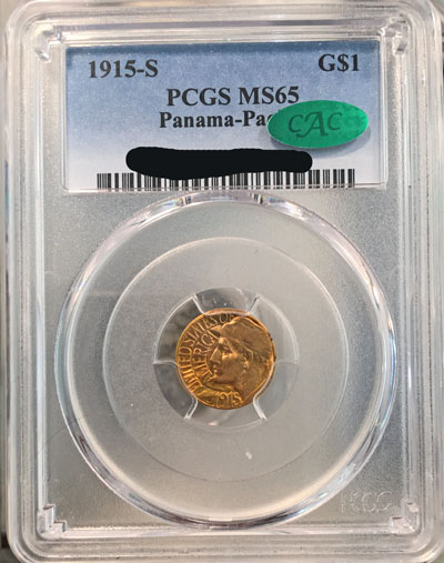 1915-S Panama-Pacific International Exposition Commemorate Gold Dollar Coin PCGS MS65