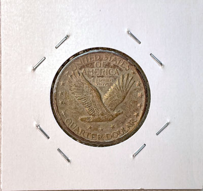 1919 Standing Liberty quarter dollar coin reverse 1919 Standing Liberty quarter dollar coin reverse