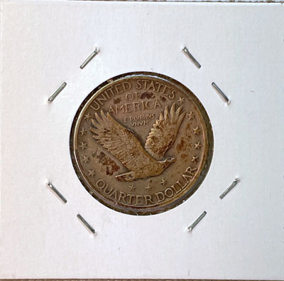 1924 Standing Liberty silver quarter dollar coin reverse
