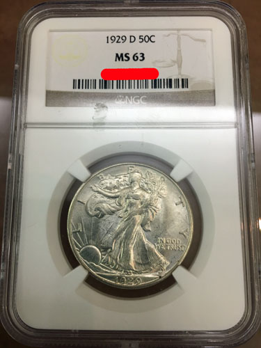 1929-D Liberty Walking Silver Half Dollar Coin