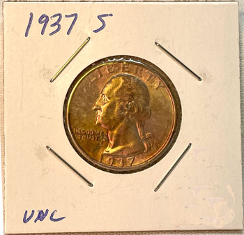 1937 S Washington Quarter Coin obverse