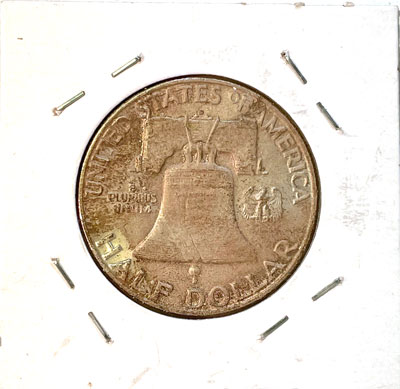 1950 Franklin Half Dollar Coin reverse 1950 Franklin Half Dollar Coin reverse