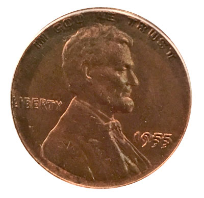 1955 Lincoln cent doubled die obverse