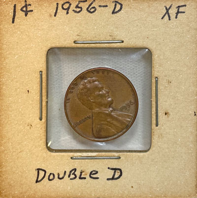 1956 D over D Lincoln One Cent Coin obverse