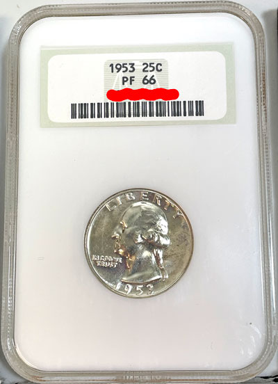 1953 Washington Quarter Coin NGC PF 66 obverse 1953 Washington Quarter Coin NGC PF 66 obverse