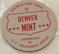 1960 Mint Set red and gray Denver Mint token