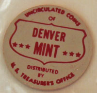 1961 Mint Set red on gray Denver Mint token