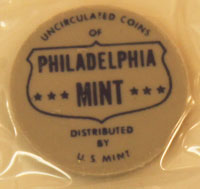 1962 Mint Set blue and gray Philadelphia Mint token