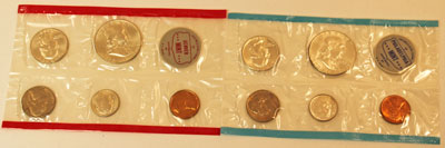 1963 Mint Set obverse images of uncirculated coins