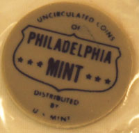 1963 Mint Set blue Philadelphia Mint token