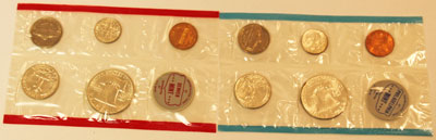 1963 Mint Set reverse images of uncirculated coins 1963 Mint Set reverse images of uncirculated coins