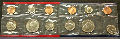 1984 Mint Set obverse coin images