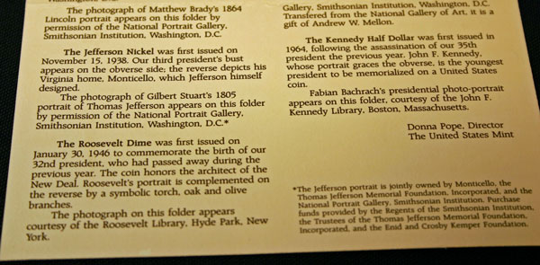 1985 Mint Set bottom of insert large view 1985 Mint Set bottom of insert large view