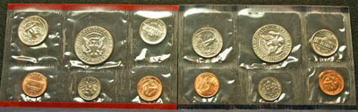 1986 Mint Set reverse coin images