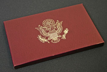 1986 Proof Set back 1986 Proof Set back