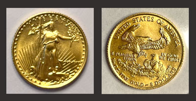 1986 American Gold Eagle 1/10th ounce coin