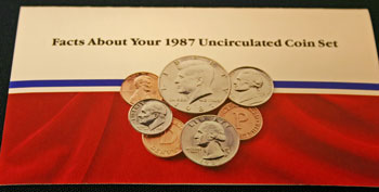 1987 Mint Set front of insert