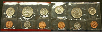 1988 Mint Set reverse coin images