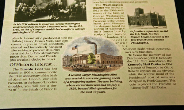 1989 Mint Set bottom of insert large view 1989 Mint Set bottom of insert large view