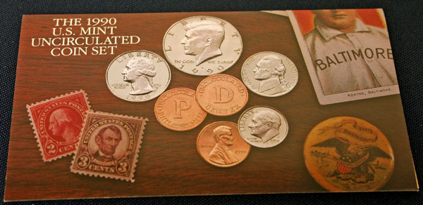 1990 Mint Set front of insert large view