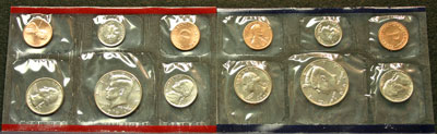 1991 Mint Set obverse images of coins