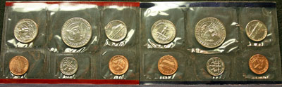 1991 Mint Set reverse images of coins
